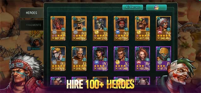 Thuê hơn 100 anh hùng sở hữu kỹ năng và phong cách chiến đấu khác nhau