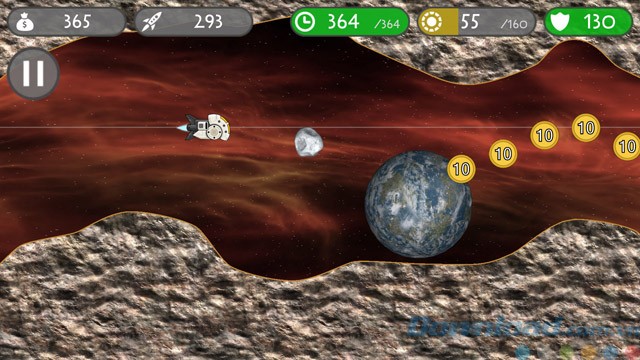 Lái tàu vũ trụ trong không gian