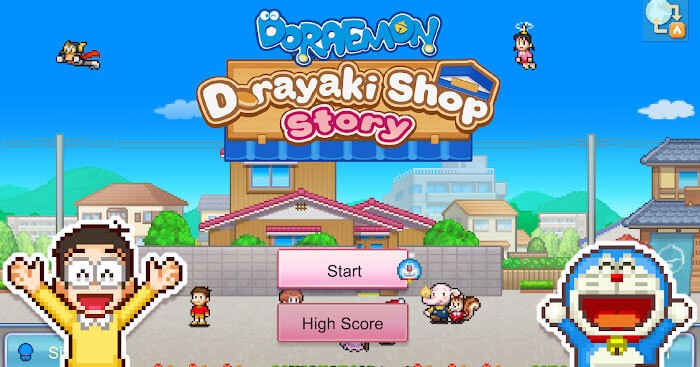 Doraemon Dorayaki Shop Story cho bạn quản lý cửa hàng bánh ngọt cùng với mèo máy Doremon và Nobita