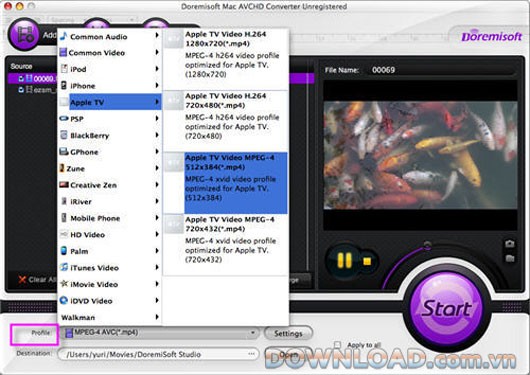 Doremisoft Mac AVCHD Converter