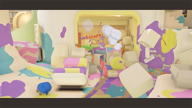 Điều khiển chú chó Pom đi khắp các căn phòng, vẩy bùn và gây ra tình trạng hỗn loạn