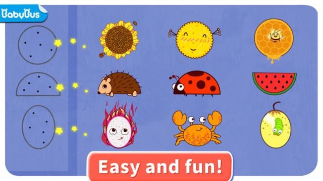 Tham gia trò chơi ghép vật vào hình vui nhộn trong game Dot Magic by BabyBus