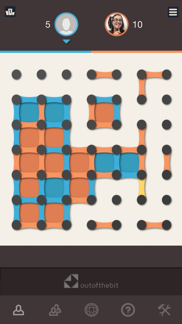 Dots and Boxes là game nối chấm trí tuệ
