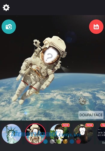 Chế video chủ đề nhà du hành vũ trụ bằng Doupai cho Android