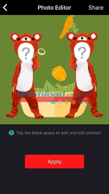 Màn hình chỉnh sửa ảnh