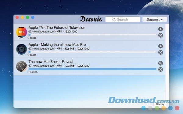 Phần mềm tải video chất lượng cao Downie cho Mac