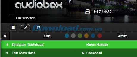 Chỉnh sửa thông tin bài hát trong AudioBox