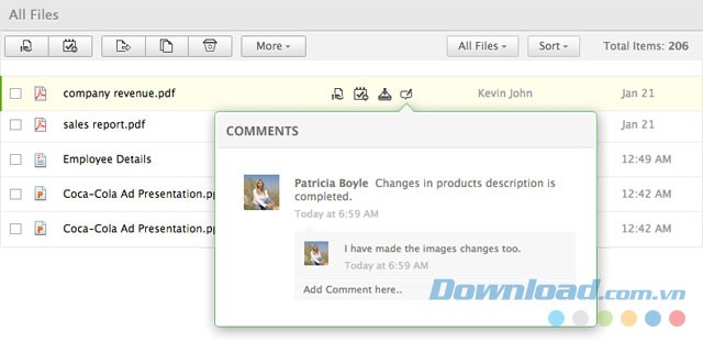 Thêm bình luận vào file
