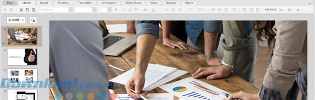 Tạo slide trình chiếu trong Zoho Docs