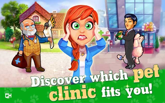 Hãy chọn nơi làm việc phù hợp với bạn trong game Dr. Cares - Pet Rescue 911