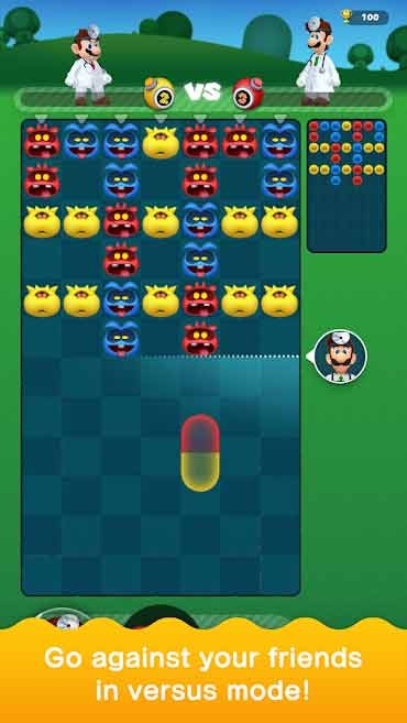 So tài diệt virus với người chơi khác trong chế độ cạnh tranh của Dr. Mario World