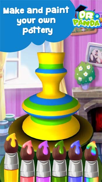 Làm đồ gốm và trang trí với nhiều màu sắc sặc sỡ