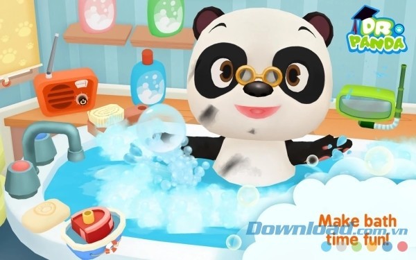 Game giáo dục vui nhộn Dr. Panda Bath Time cho Android
