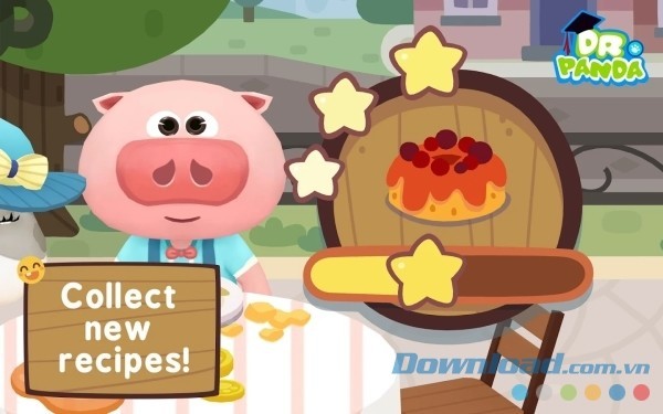 Dr. Panda Café cho Android có rất nhiều công thức nấu ăn hấp dẫn