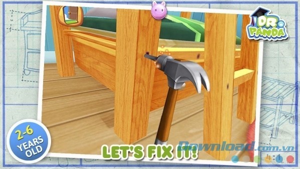 Game học sửa chữa đồ vật Dr. Panda Handyman cho Android