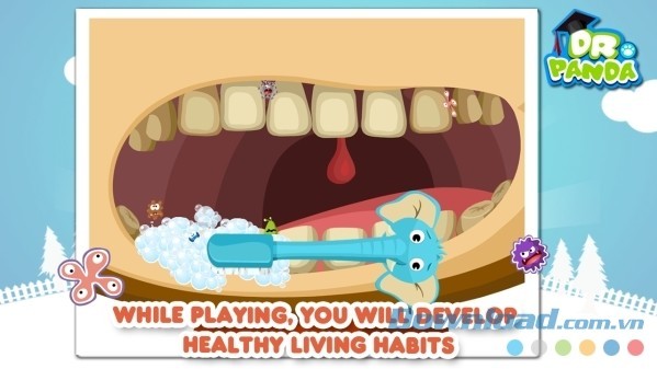 Dr. Panda Hospital cho Android dạy bé rất nhiều kỹ năng bảo vệ sức khỏe