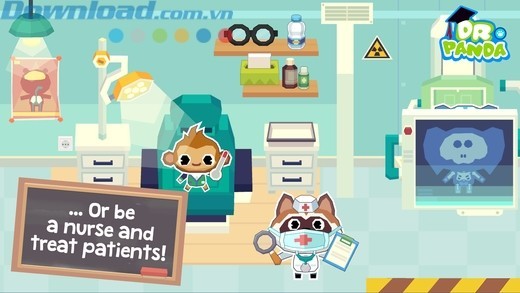 Hoặc trở thành y tá chữa bệnh cho các động vật bị ốm