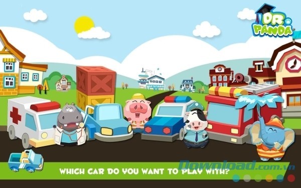 Dr. Panda Toy Cars Free cho Android có bộ sưu tập ô tô phong phú