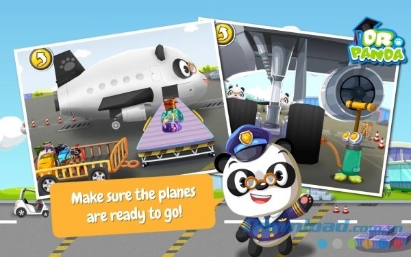 Game điều hành sân bay Dr. Panda's Airport cho Android