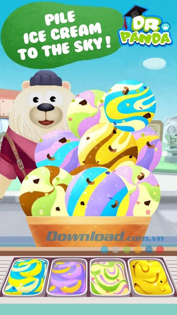 Giao diện chơi game Dr. Panda's Ice Cream Truck trên Android