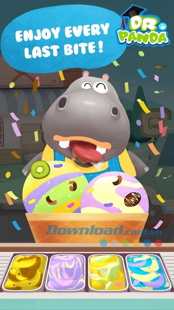 Giao diện chơi game Dr. Panda's Ice Cream Truck trên Android