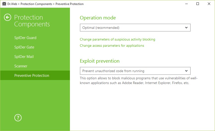 Dr.Web AntiVirus for Windows