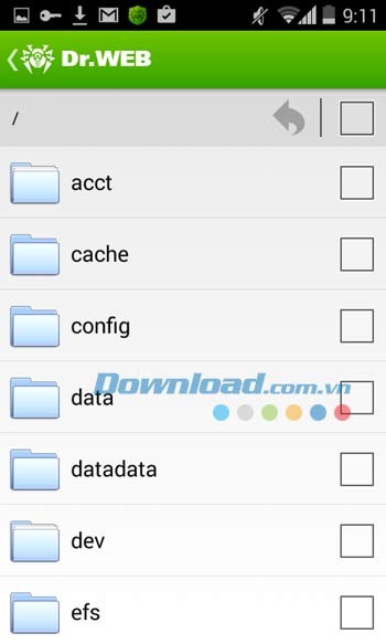 Dr.Web Security Space giúp quét toàn bộ tập tin trên hệ thống