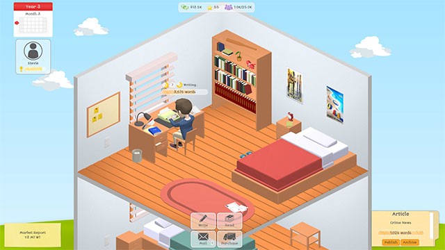 Game mô phỏng cuộc sống của nhà văn - Drafting Tales