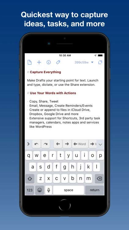 Drafts 5 là cách nhanh chóng để ghi lại ý tưởng, tác vụ và cả email