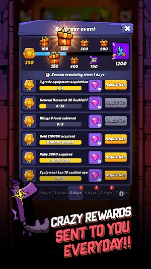 Rất nhiều phần thưởng được gửi đến bạn mỗi ngày