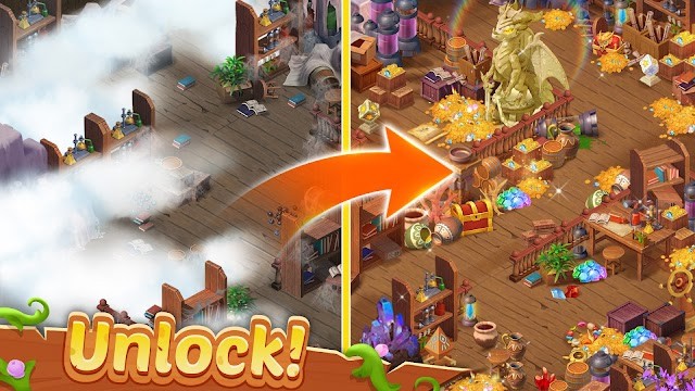 Phiêu lưu, thu thập và cải tạo hòn đảo của bạn trong game Dragon Farm Adventure