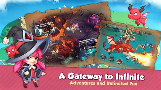 Khám phá hầm ngục và chiến đấu với rồng