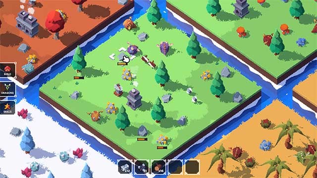 Quản lý tài nguyên, mở rộng đất đai, nâng cấp kỹ năng và thu thập rồng