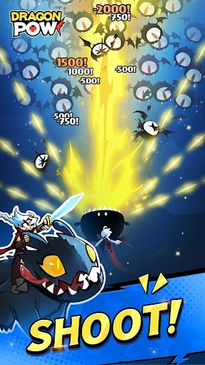 Bạn điều khiển rồng của mình tiêu diệt quái vật trong game Dragon POW