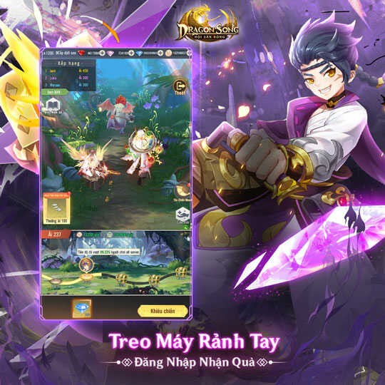 Nhận EXP offline hằng ngày, treo máy tự do