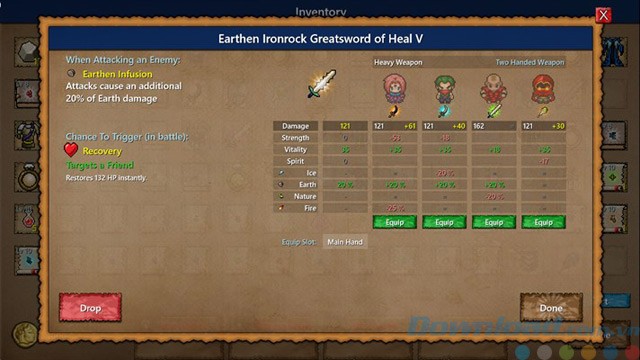 Trang bị đồ cho nhân vật