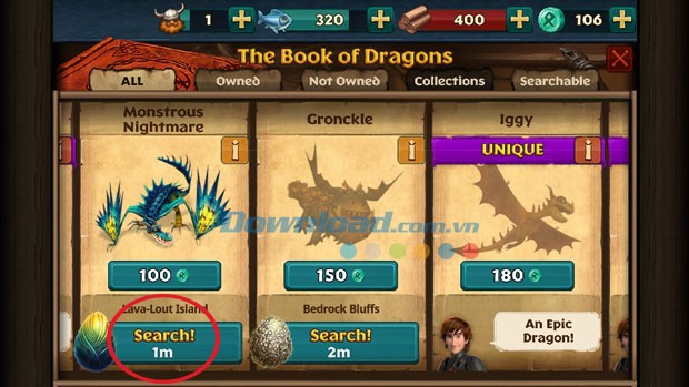 Tìm trứng rồng trên đảo