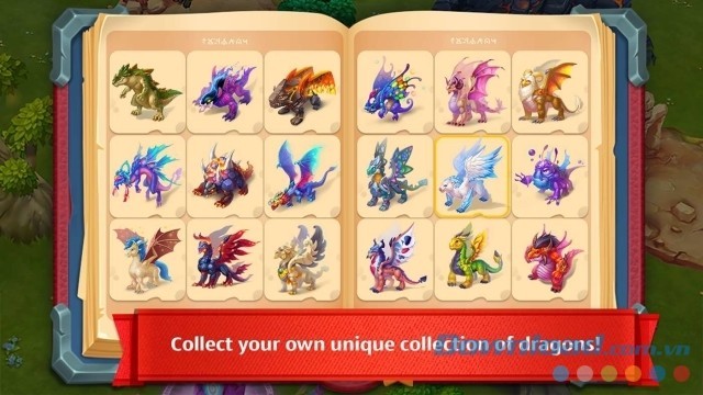 Hoàn thiện bộ sưu tập rồng độc đáo trong game chiến thuật phiêu lưu miễn phí Dragons World cho máy tính và Windows 10 Mobile