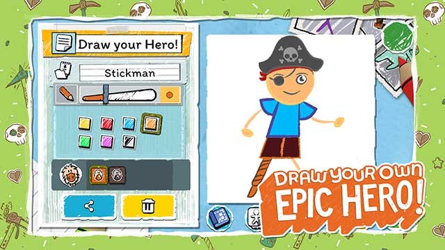 Thẻ hiện sự sáng tạo của bạn trong game vẽ hình giải đố Draw a Stickman: EPIC 3