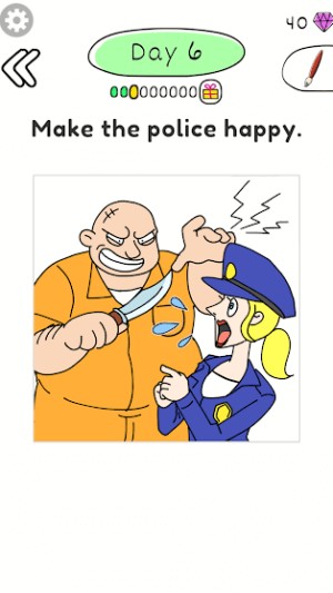 Draw Happy Police là game vẽ tranh giải đố hài hước