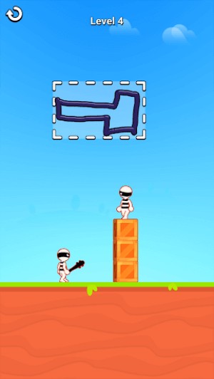 Draw Hero 3D yêu cầu bạn bẽ vũ khí để tiêu diệt kẻ thù