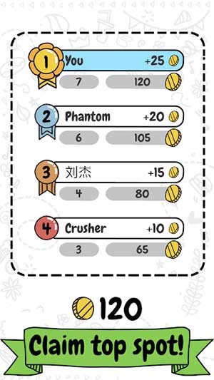 Tranh tài trực tuyến với 3 người chơi khác