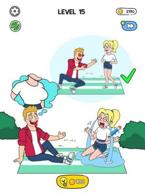 Draw Love Story là game giải đố bằng cách vẽ tranh thú vị