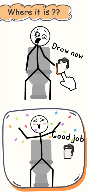 Vẽ giấy vệ sinh cho người que