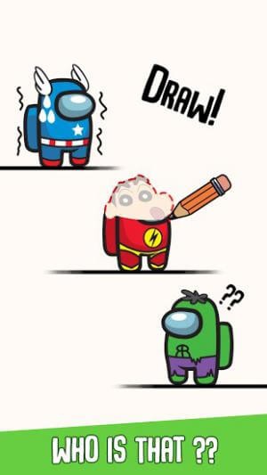 Tìm phần còn thiếu để hoàn thành bức tranh trong game Draw Puzzle Impostor