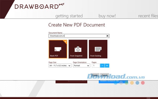 Các lựa chọn thêm file