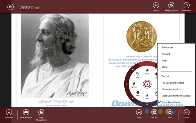 Thanh công cụ trên và dưới giao diện