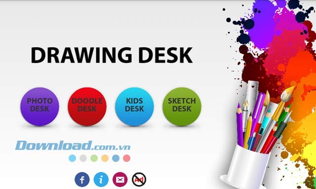 Giao diện ứng dụng Drawing Desk