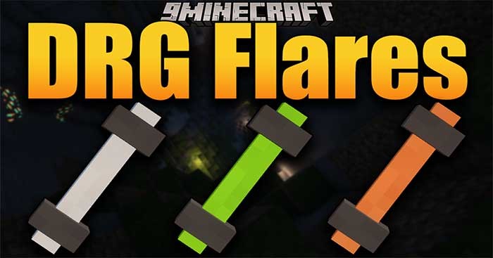 DRG Flares Mod 1.17.1 - 1.18.2 sẽ thêm vào Minecraft các loại pháo sáng màu sắc