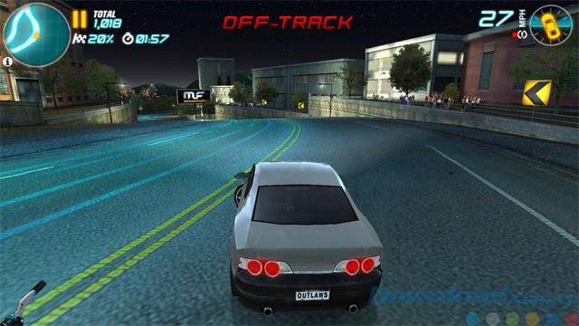 Đường đua đầu tiên trong Drift Mania: Street Outlaws Lite